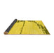 Sideview of Abstract Yellow Modern Rug, abs2576yw