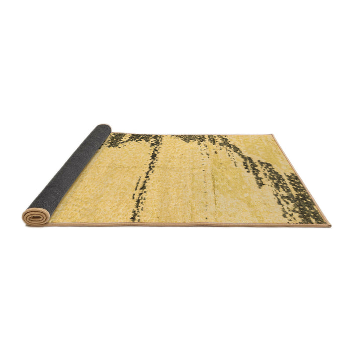Sideview of Abstract Brown Modern Rug, abs2576brn