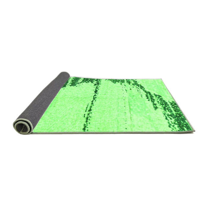 Sideview of Abstract Green Modern Rug, abs2576grn