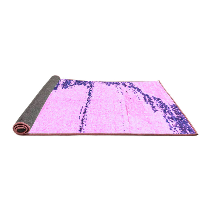 Sideview of Abstract Purple Modern Rug, abs2576pur