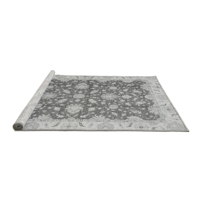 Sideview of Machine Washable Oriental Gray Traditional Rug, wshabs2577gry