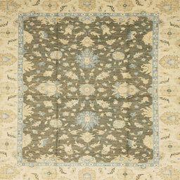Square Machine Washable Abstract Dark Almond Brown Rug, wshabs2577