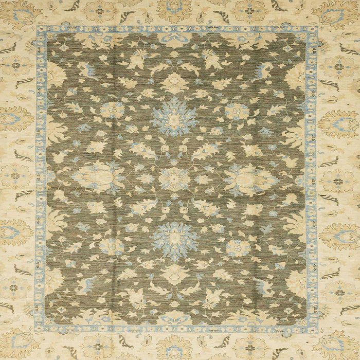 Square Machine Washable Abstract Dark Almond Brown Rug, wshabs2577