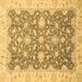 Square Oriental Brown Traditional Rug, abs2577brn