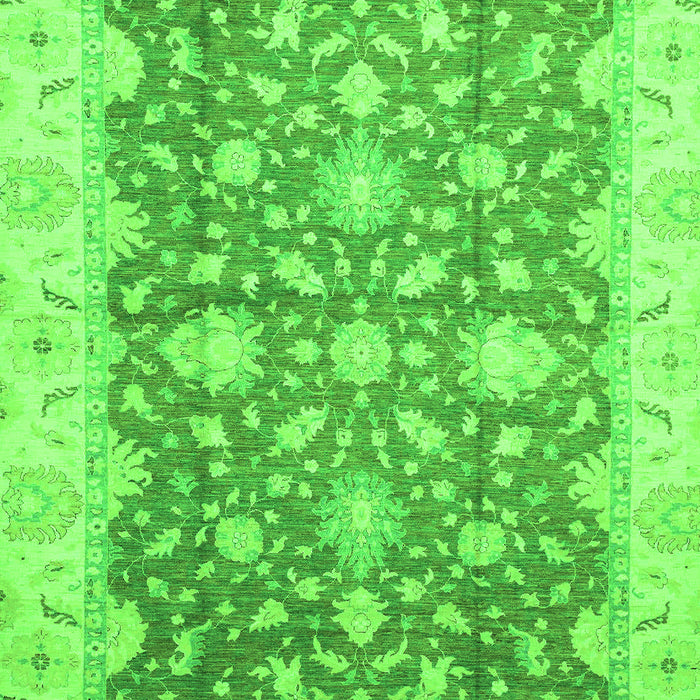 Machine Washable Oriental Green Traditional Area Rugs, wshabs2577grn