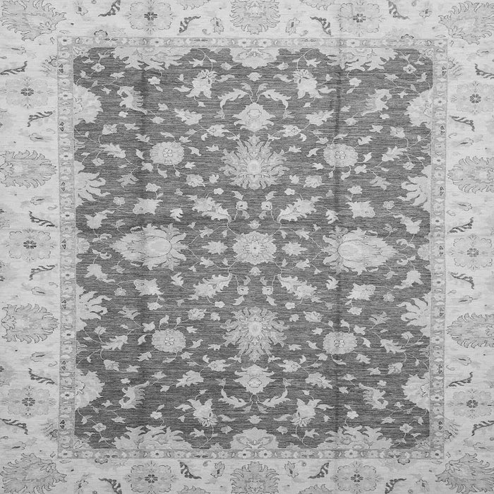 Square Machine Washable Oriental Gray Traditional Rug, wshabs2577gry