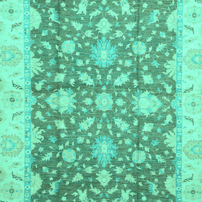Machine Washable Oriental Turquoise Traditional Area Rugs, wshabs2577turq