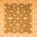 Square Oriental Orange Traditional Rug, abs2577org