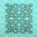 Square Oriental Light Blue Traditional Rug, abs2577lblu