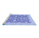 Sideview of Machine Washable Oriental Blue Traditional Rug, wshabs2577blu