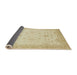 Sideview of Abstract Brown Gold Oriental Rug, abs2578