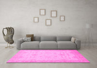 Machine Washable Oriental Pink Traditional Rug, wshabs2578pnk