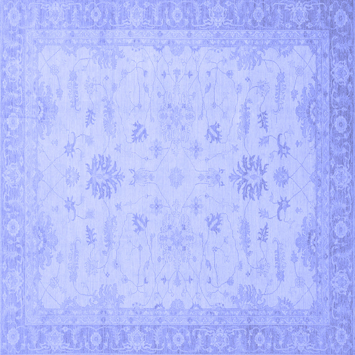 Square Oriental Blue Traditional Rug, abs2578blu