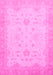 Machine Washable Oriental Pink Traditional Rug, wshabs2578pnk