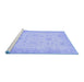 Sideview of Machine Washable Oriental Blue Traditional Rug, wshabs2578blu