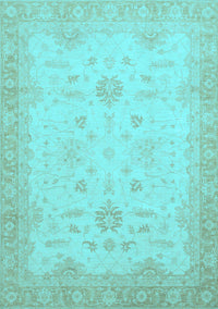 Oriental Light Blue Traditional Rug, abs2578lblu