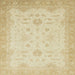 Square Machine Washable Abstract Brown Gold Rug, wshabs2578