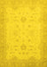 Machine Washable Oriental Yellow Traditional Rug, wshabs2578yw