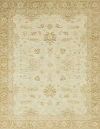 Machine Washable Abstract Brown Gold Rug, wshabs2578