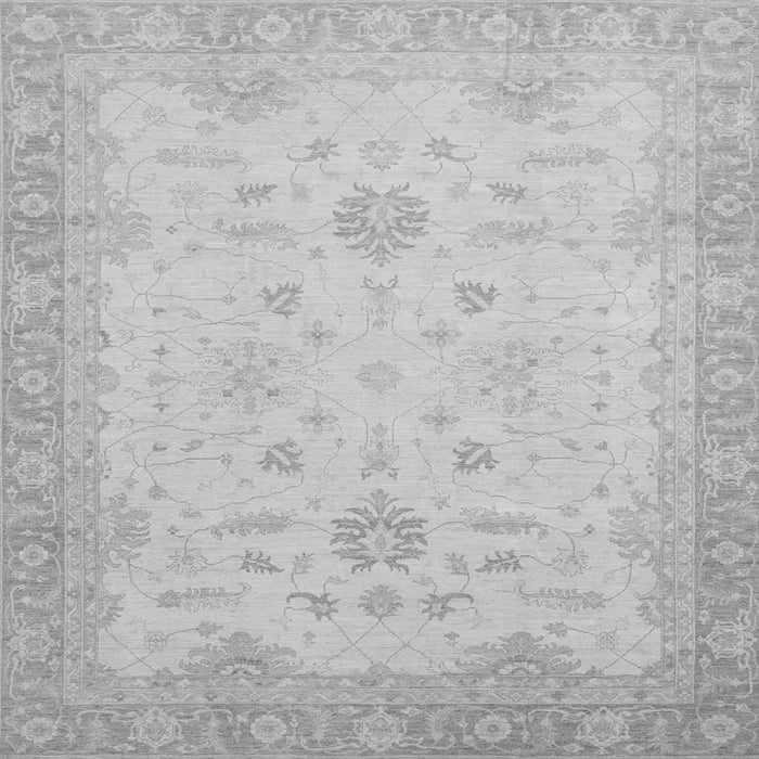 Square Oriental Gray Traditional Rug, abs2578gry
