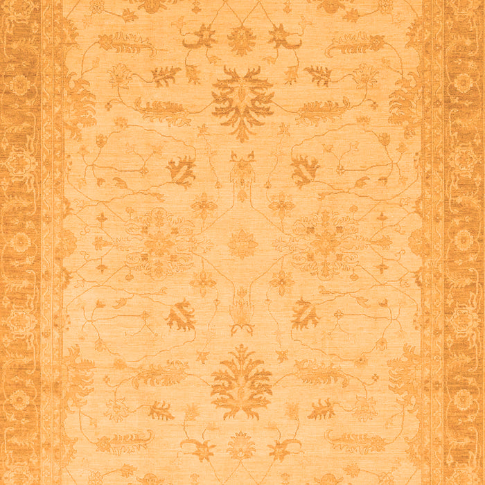 Machine Washable Oriental Orange Traditional Area Rugs, wshabs2578org