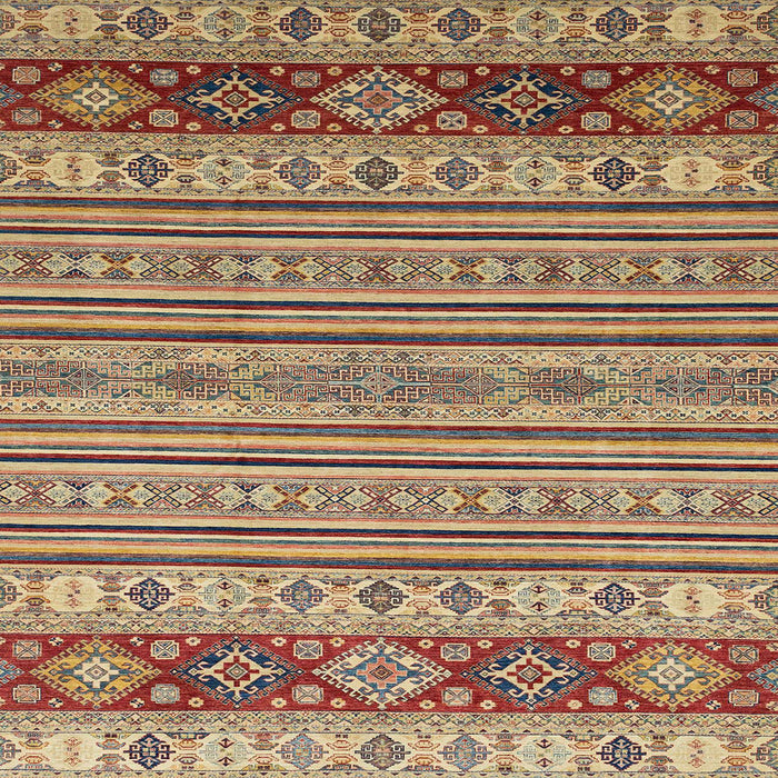 Square Machine Washable Abstract Chestnut Brown Rug, wshabs2579