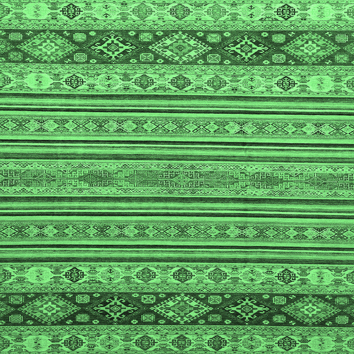 Square Machine Washable Abstract Emerald Green Modern Area Rugs, wshabs2579emgrn
