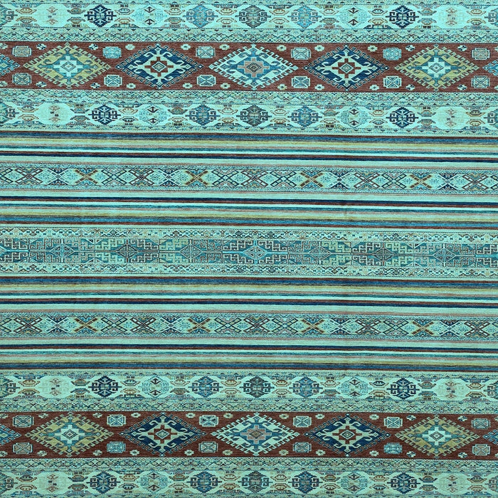 Square Machine Washable Abstract Light Blue Modern Rug, wshabs2579lblu