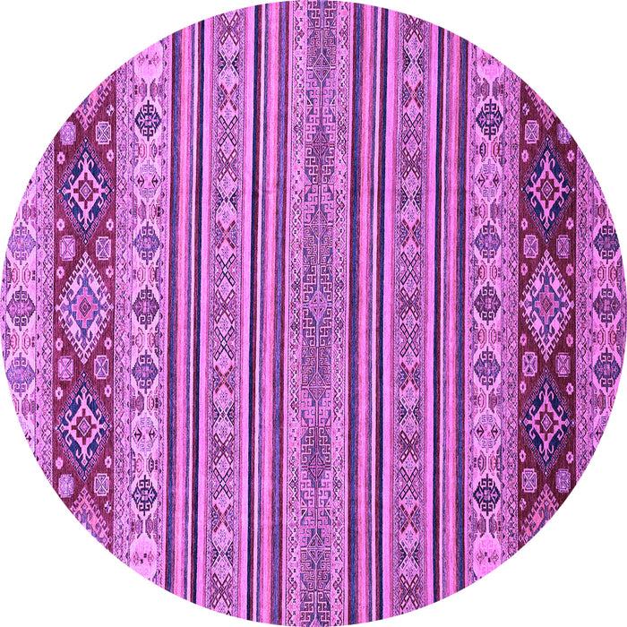 Round Abstract Purple Modern Rug, abs2579pur