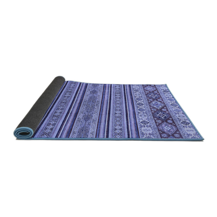 Sideview of Abstract Blue Modern Rug, abs2579blu