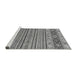 Sideview of Machine Washable Abstract Gray Modern Rug, wshabs2579gry