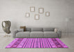 Machine Washable Abstract Purple Modern Area Rugs in a Living Room, wshabs2579pur