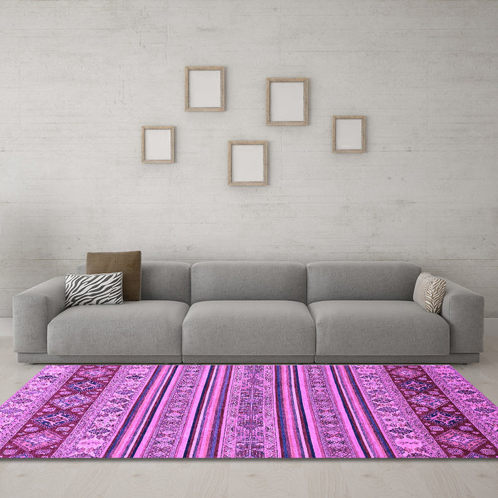 Machine Washable Abstract Purple Modern Area Rugs in a Living Room, wshabs2579pur