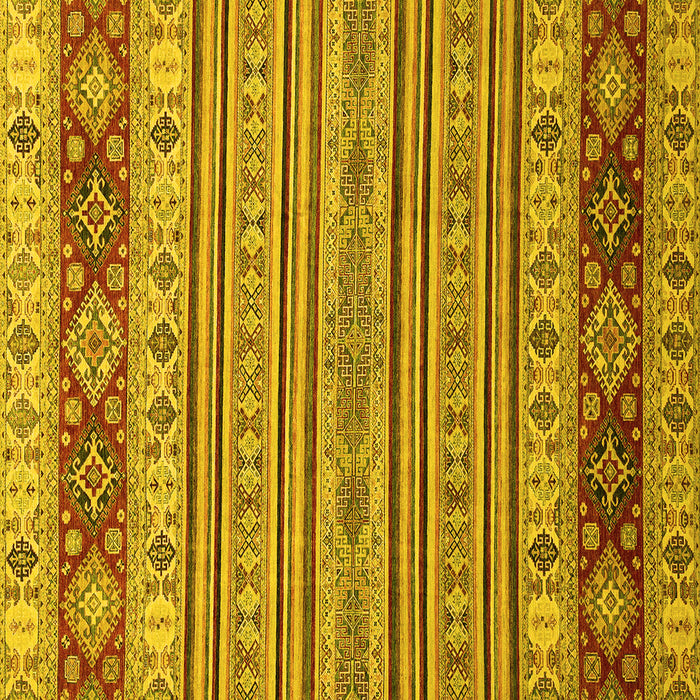 Square Abstract Yellow Modern Rug, abs2579yw