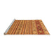 Sideview of Machine Washable Abstract Orange Modern Area Rugs, wshabs2579org