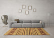 Machine Washable Abstract Brown Modern Rug in a Living Room,, wshabs2579brn