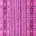 Square Machine Washable Abstract Pink Modern Rug, wshabs2579pnk