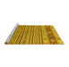 Sideview of Machine Washable Abstract Yellow Modern Rug, wshabs2579yw