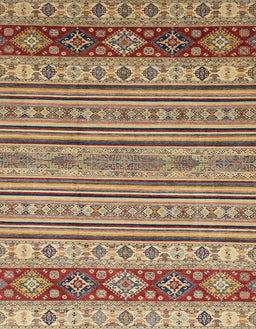 Abstract Chestnut Brown Modern Rug, abs2579