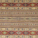 Square Abstract Chestnut Brown Modern Rug, abs2579