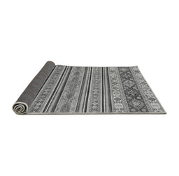 Sideview of Abstract Gray Modern Rug, abs2579gry