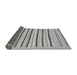 Sideview of Solid Gray Modern Rug, abs257gry