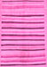 Machine Washable Solid Pink Modern Rug, wshabs257pnk