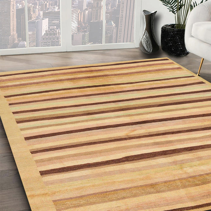 Abstract Orange Solid Rug in Family Room, abs257