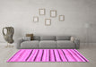 Machine Washable Solid Purple Modern Area Rugs in a Living Room, wshabs257pur