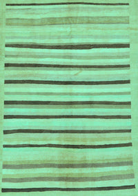 Solid Turquoise Modern Rug, abs257turq