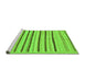 Sideview of Machine Washable Solid Green Modern Area Rugs, wshabs257grn