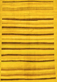 Solid Yellow Modern Rug, abs257yw