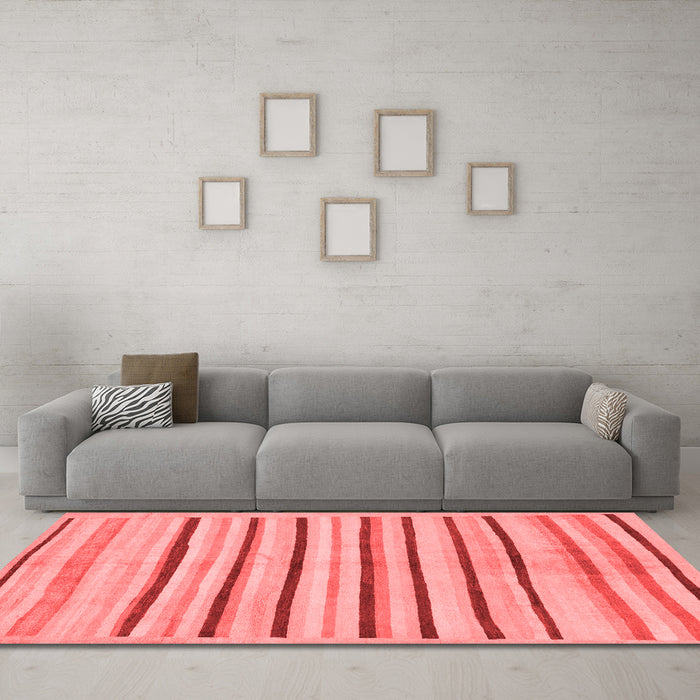 Modern Red Washable Rugs