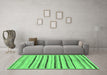 Machine Washable Solid Emerald Green Modern Area Rugs in a Living Room,, wshabs257emgrn